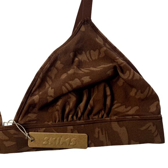 SKIMS Summer Mesh Triangle Bralette Latte Swirl Womens 2X - Picture 5 of 11